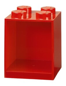Červená nástěnná police LEGO Storage 21 x 16 cm