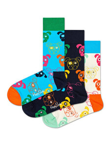 Sada 3 párů vysokých ponožek unisex Happy Socks