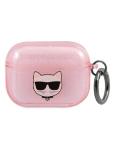 Karl Lagerfeld KLA3UCHGP Kryt AirPods 3 růžový/růžový Glitter Choupette