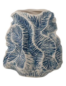 Modrá kameninová váza Bloomingville Guxi 17 cm