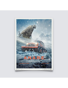 Automobilist Posters | Antarctic Expedition - Morris Mini-Trac - 1965 | Limited Edition