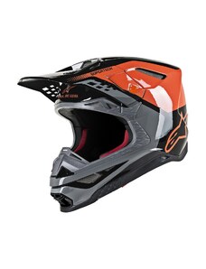 přilba SUPERTECH S-M8 TRIPLE, ALPINESTARS (oranžová/šedá/černá)