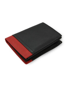 Červenočerná pánská kožená peněženka Lyric