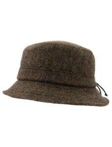 CTH Ericsson of Sweden Zimní vlněný anglický klobouk (ušní klapky) - Harris Tweed Green