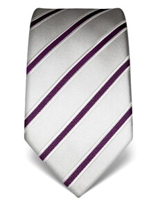 Stříbrná kravata Vincenzo Boretti 22005 - fialový proužek