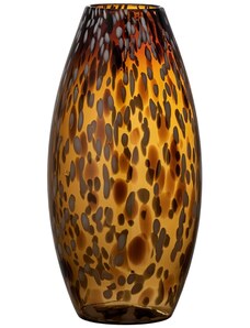 Hnědá skleněná váza Bloomingville Daraz 17 cm