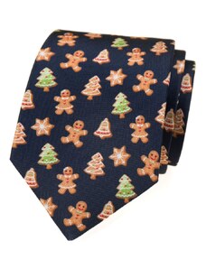 Vánoční kravata Avantgard - modrá / perníček 561-19100-0