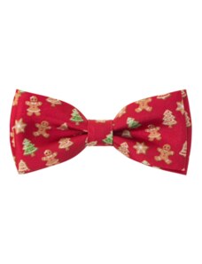 Vánoční motýlek Avantgard s kapesníčkem - červený / perníček
