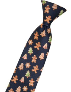Vánoční chlapecká kravata Avantgard - modrá / perníček 558-19100-0