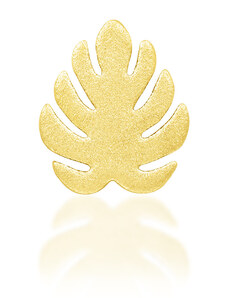 Junipurr jewelry Bezzávitová koncovka piercingu ze 14 kt zlata 585/1000 Monstera