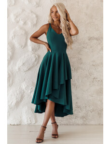 Asymetrické šaty Venice, Smaragdové