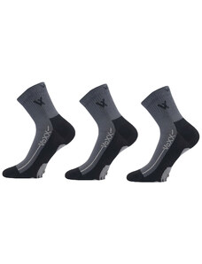 3PACK ponožky VoXX tmavě šedé (Barefootan-darkgrey)