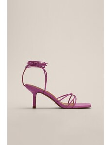 NA-KD Shoes Low Stiletto Ankle Strap Heels