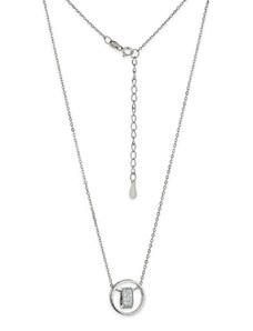 SilveAmo Stříbrný náhrdelník Srdíčko v kroužku