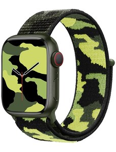 Crested Provlékací řemínek pro Apple Watch 42, 44, 45 a 49 mm camo zelený