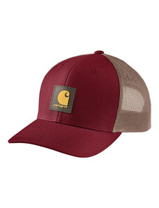 CARHARTT LOGO PATCH MESH CAP CARHARTT BURGUNDY