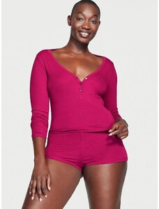 Victoria's Secret Pyžamo Ribbed Modal Pajama Claret Red