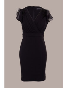 Černé pouzdrové šaty Sandro Ferrone