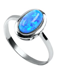 Stříbrný prsten s australským modrým Opálem Planet Shop