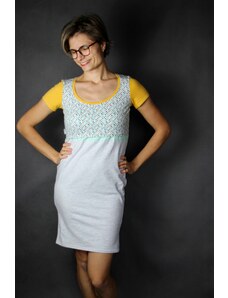 Kojicí šaty/ noční košilka Oriclo - barevné kapky
