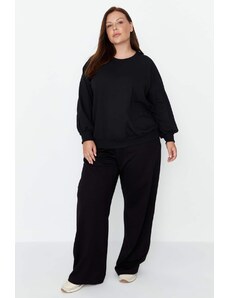 Trendyol Curve Black Wide Cut Thin Knitted Sweatpants