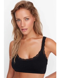 Trendyol Black Seamless/Seamless Bra with Lace Detail