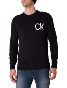 Calvin Klein Mikina Eo/ Ck Logo Swtr, Bae - Pánské