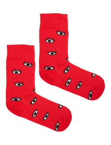 Kabak Unisex's Socks Patterned Red Eyes