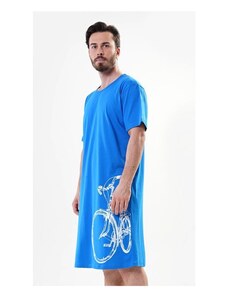 Cool Comics Pánská noční košile s krátkým rukávem Bicykl - modrá