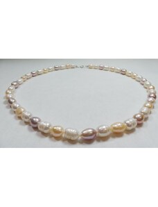Náhrdelník ze tříbarevných perel