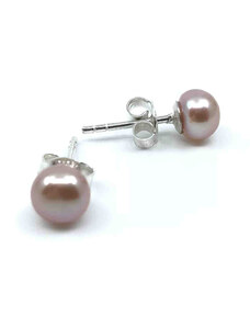 Perlové náušnice z malých levandulových perel
