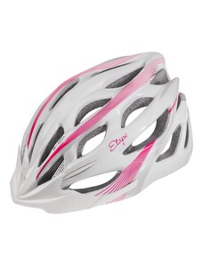 Etape – dámská cyklistická přilba VESPER, bílá/růžová, vel.L/XL 58-61 cm