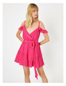 Koton Dámské růžové večerní šaty a maturitní šaty