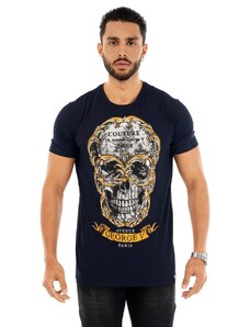 Tričko George V Skull Gold modré