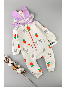 TrendUpcz Overal s kapucí zimní Carrots Rabbit - fialová (Oblečení pro miminka)