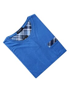 Pánská bavlněná noční košile s krátkým rukávem C-lemon - O