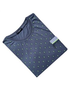 Pánská bavlněná noční košile s krátkým rukávem C-lemon - AH0