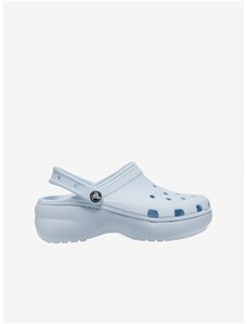 Světle modré dámské pantofle na platformě Crocs Classic Platfrorm - Dámské