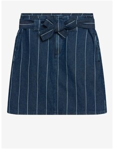 Modrá pruhovaná krátká džínová sukně se zavazováním ORSAY - Dámské