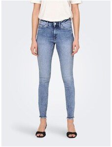 Modré dámské skinny fit džíny s vyšisovaným efektem ONLY Blush - Dámské