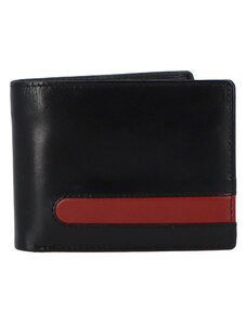Kožená pánská černá peněženka - Tomas ItParr Detail černá