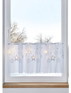 bonprix LED vitrážková záclona se zimním potiskem Bílá