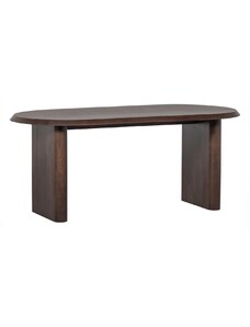 Hoorns Dřevěný oválný jídelní stůl Ellisie 90 x 180 cm