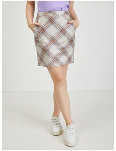 Béžová dámská károvaná sukně ORSAY - Dámské