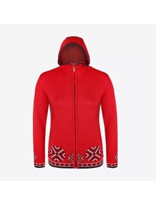 KAMA 5034 dámský merino svetr s kapucí, červená