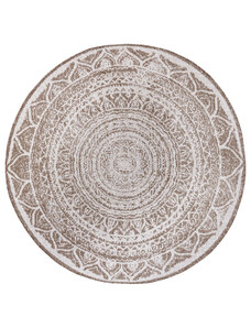 NORTHRUGS - Hanse Home koberce Kusový koberec Twin Supreme 105498 Linen kruh – na ven i na doma - 200x200 (průměr) kruh cm