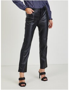 Černé dámské koženkové kalhoty ORSAY - Dámské