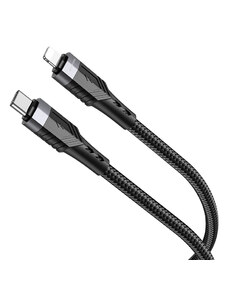 Kabel Borofone USB C Lightning 1.2m Černá