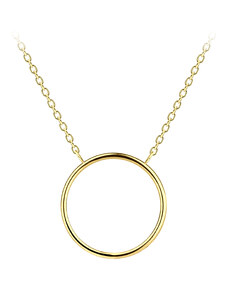 SYLVIENE Pozlacený náhrdelník Circle 16 mm