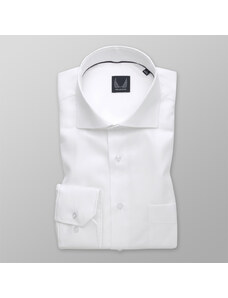 Willsoor Pánská klasická košile bílé barvy s jemným pruhovaným vzorem 14823
